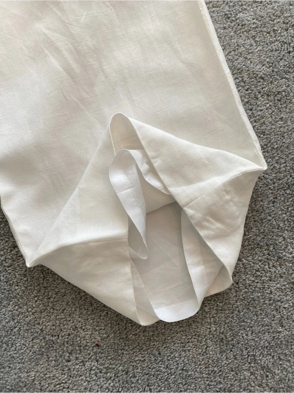 Beautiful Linen Blend White Pants w/ Attached
Tie Belt, Lined, Size 6 - Picture 7 of 7